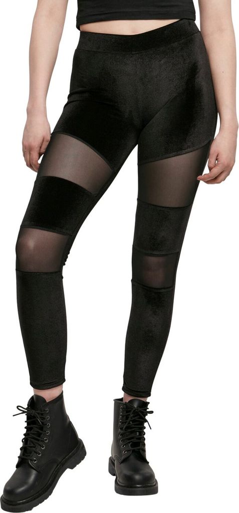 Urban Classics Ladies - Velvet TECH MESH Leggings - XS