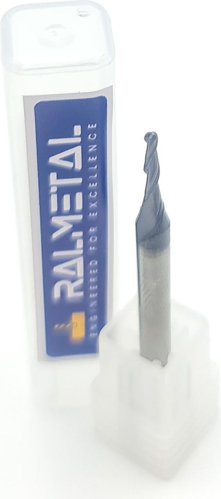 Vollhartmetall-Kugelkopffräser, konisch, R1,5 x 20 x 2° x 4D x 60 mm