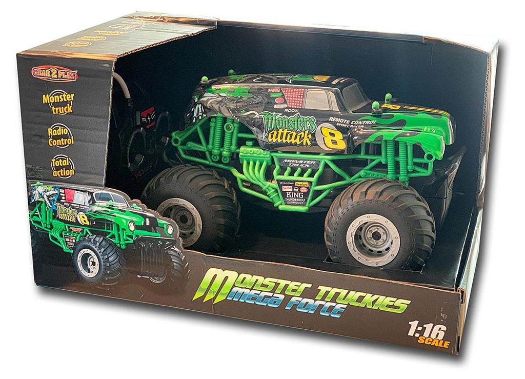 RC Monster Truckies MegaForce 1:16 ferngesteuertes Auto grün Spielzeug