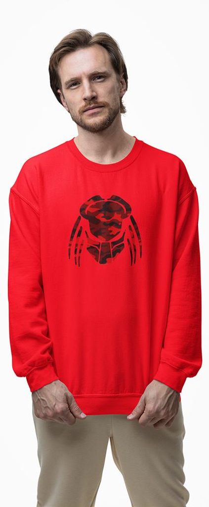D&B Design Uni Pullover SWMO00045 Predator Rot-Größe S