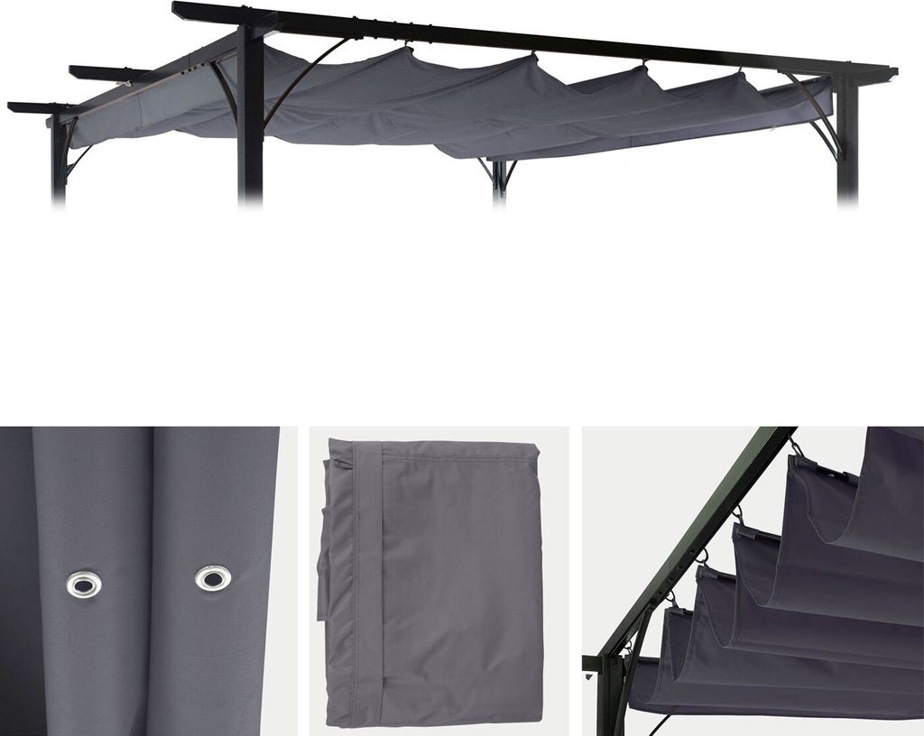 Wymienna osłona 370x300cm do pergoli dachowej HWC-C42 Zdjęcie produktu 