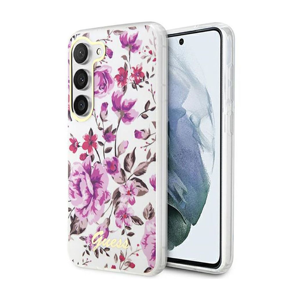 Guess GUHCS23SHCFWST S23 S911 weiß/weiß Hardcase Flower Produktbild 