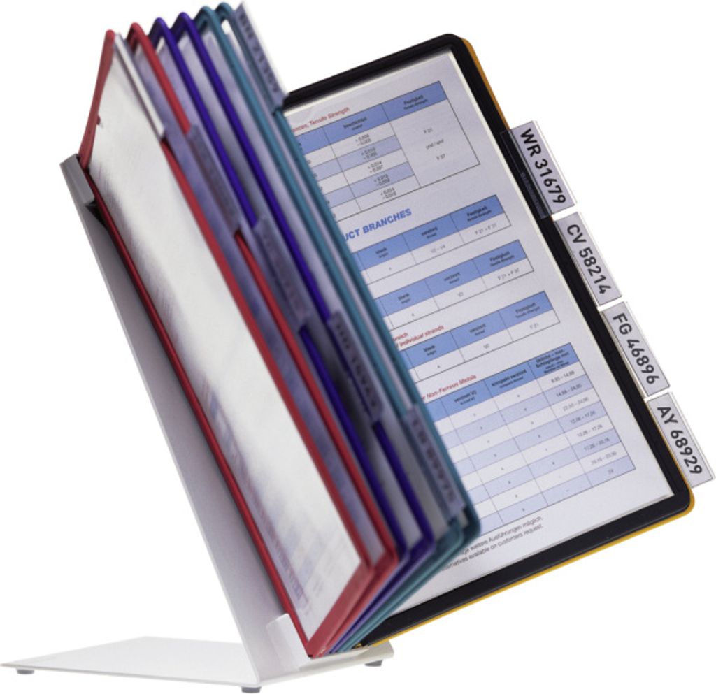 VARIO TABLE 10 Tischsystem DIN A4, Tischständer und 10 Sichttafeln/Set