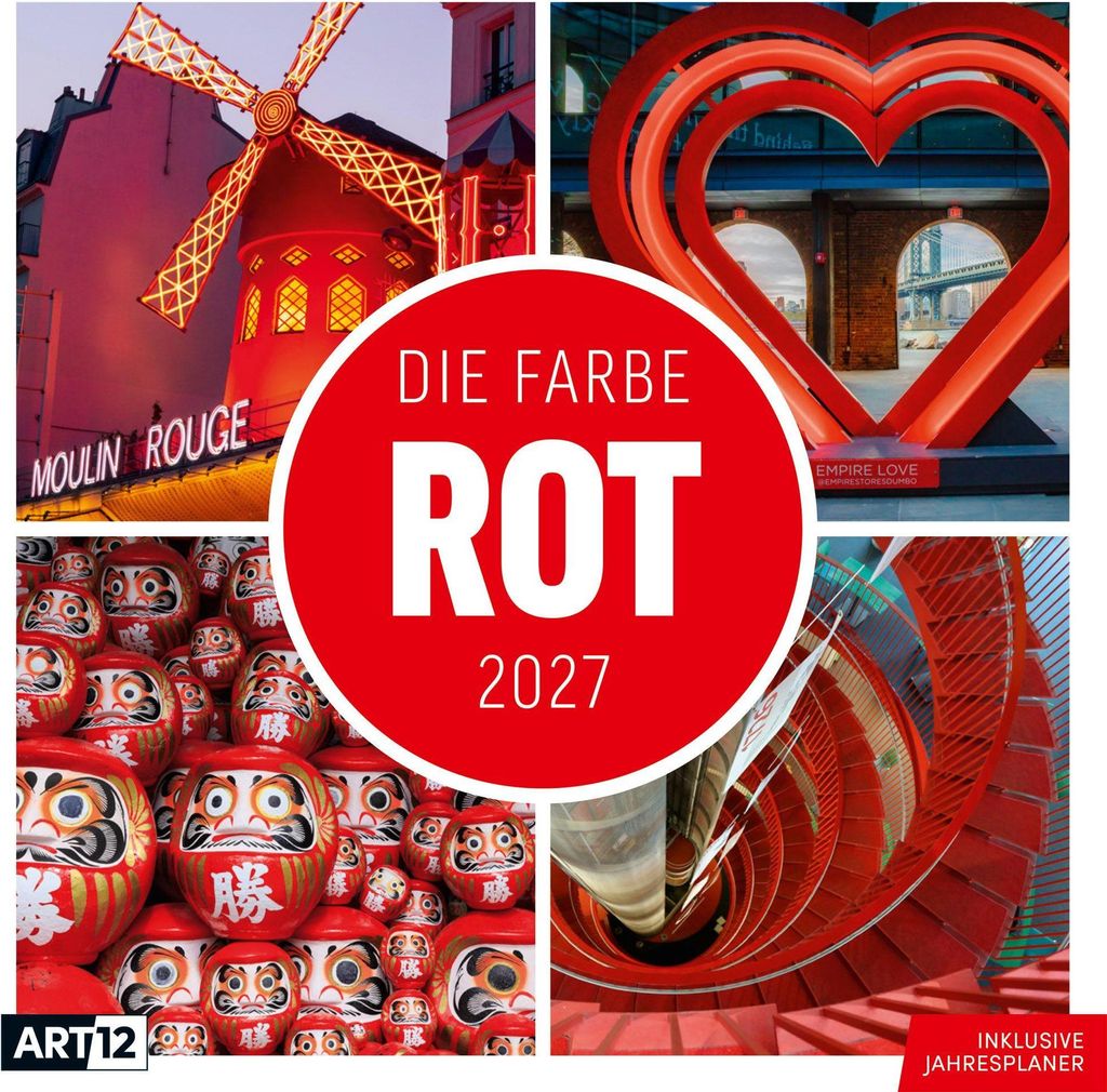 Die Farbe Rot Kalender 2027 - 30x30 - Art12