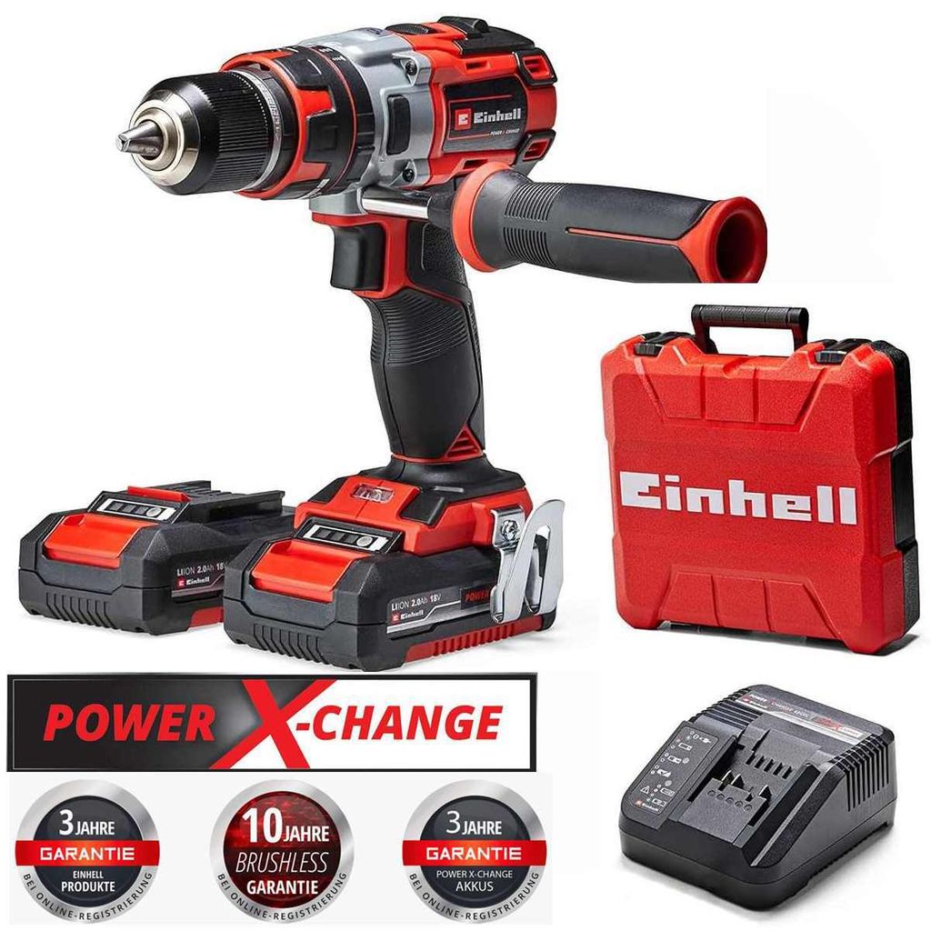 Einhell Professional Akku Schlagbohrschrauber TE CD 18/60 Li i BL 2x2,0 Ah & Ladegerät