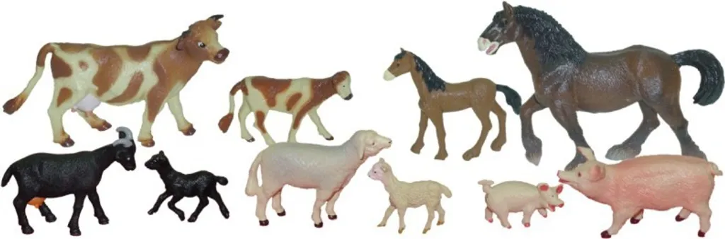 Set de Figurines Éducatives Bébés Animaux de la Ferme pour Enfants - 10 pcs