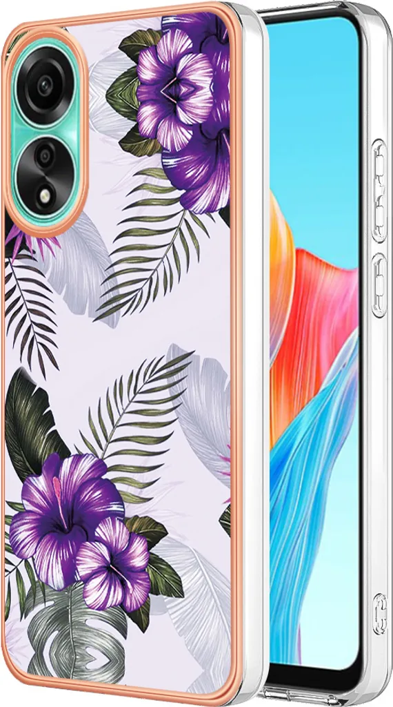 Custodia Oppo A78 4G Silicone Purple - Protezione Soft Touch Antiurto