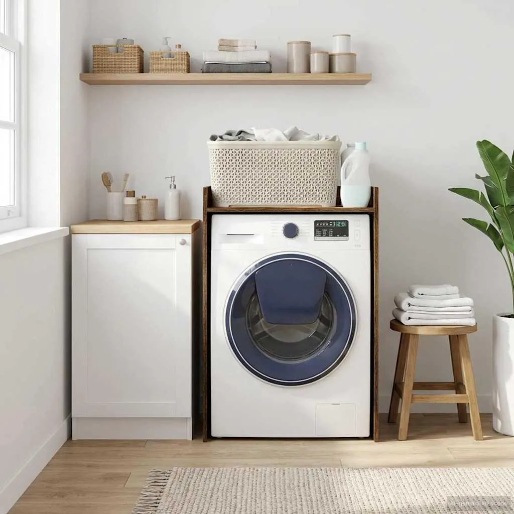 VidaXL Mobile Lavatrice Rovere Affumicato 67,5x48x97 cm | Arredo Bagno