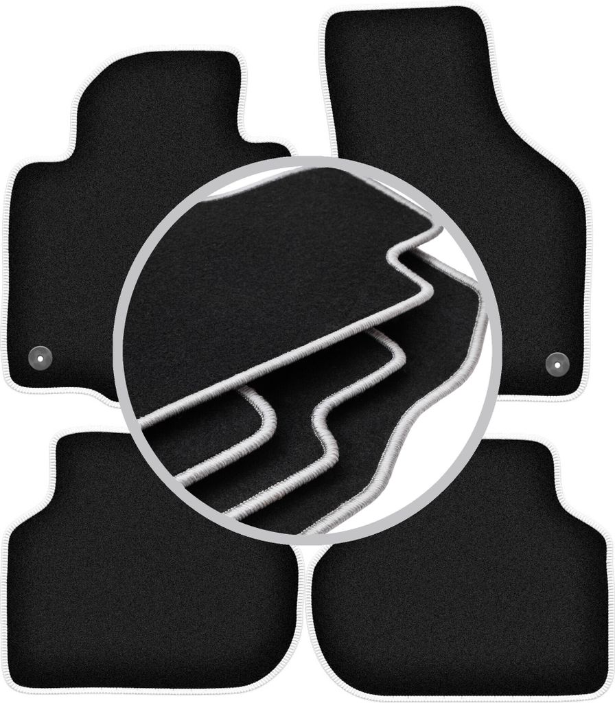 CARLUX-SILVER Autofußmatten für: Volkswagen Jetta VI Limousine, Kombi, Variant (2010-2018)