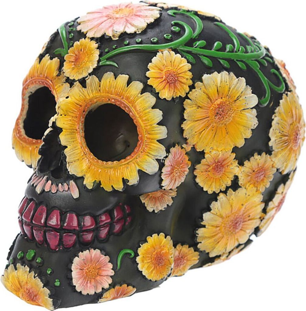 Tag der Toten Schädel mit Gänseblümchen Blumenmotiv