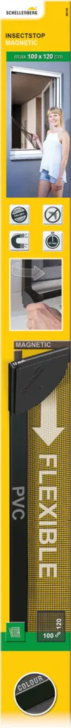 Moustiquaire cadre magnétique Schellenberg 100 x 120 cm pour fenêtre