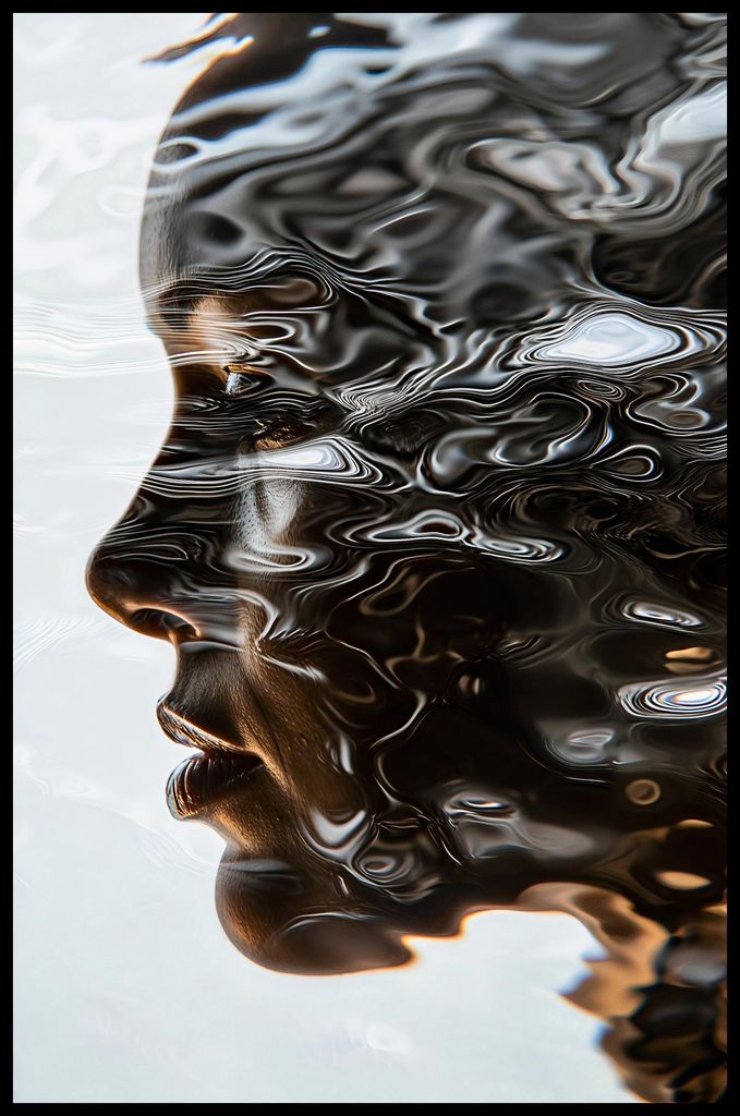Plakat 56,6x86,4cm Wässrige Reflexion deines Ichs