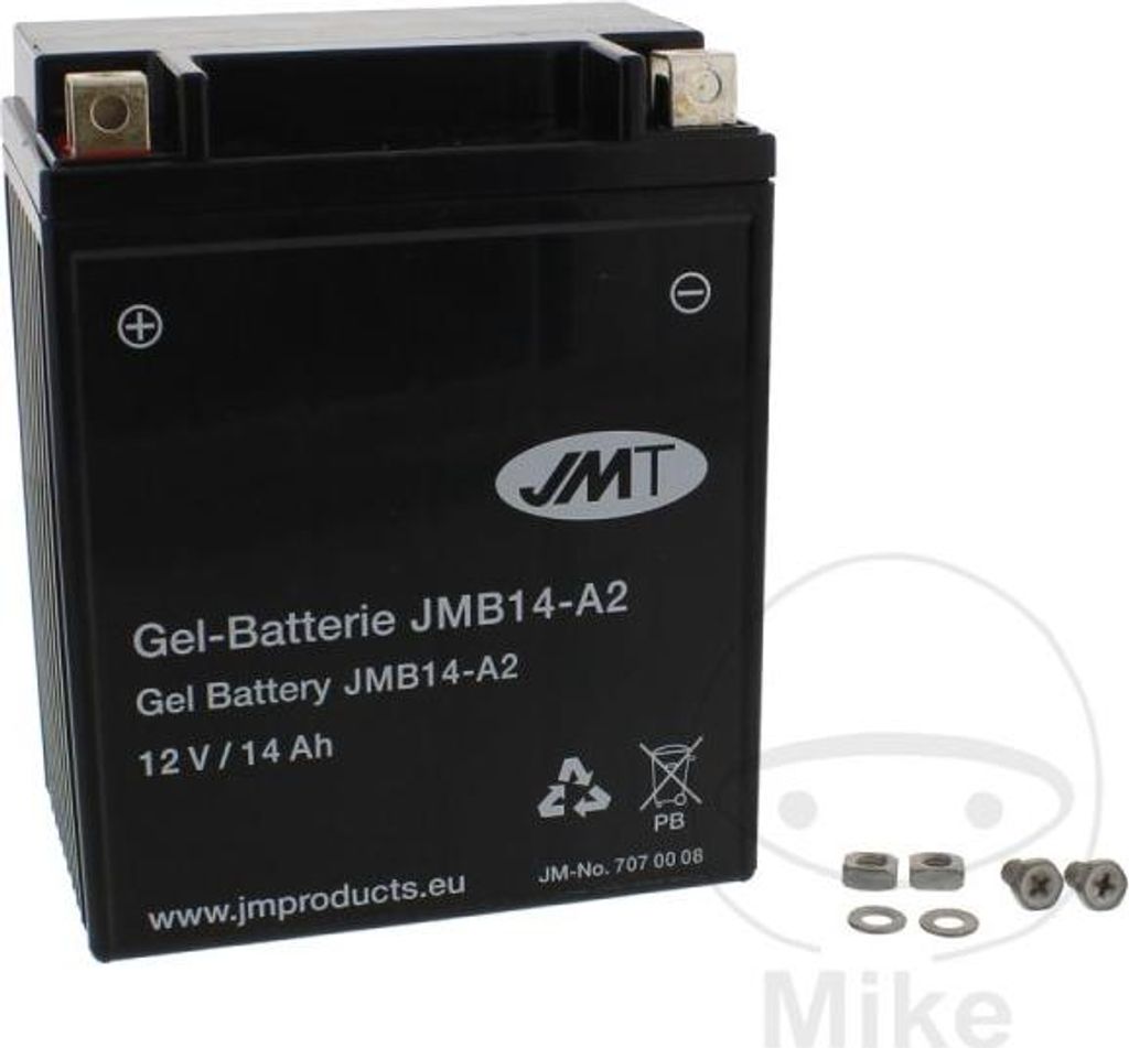 Batterie Motorrad YB14-A2 Gel JMT Honda CB 750, XL 600, CBR 1000 F