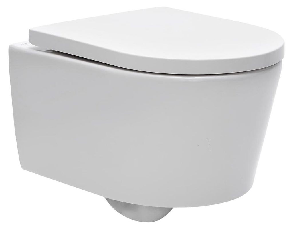 SAT FINE Wand-WC kurz 48 cm mit SoftClose WC-Sitz und Produktbild 