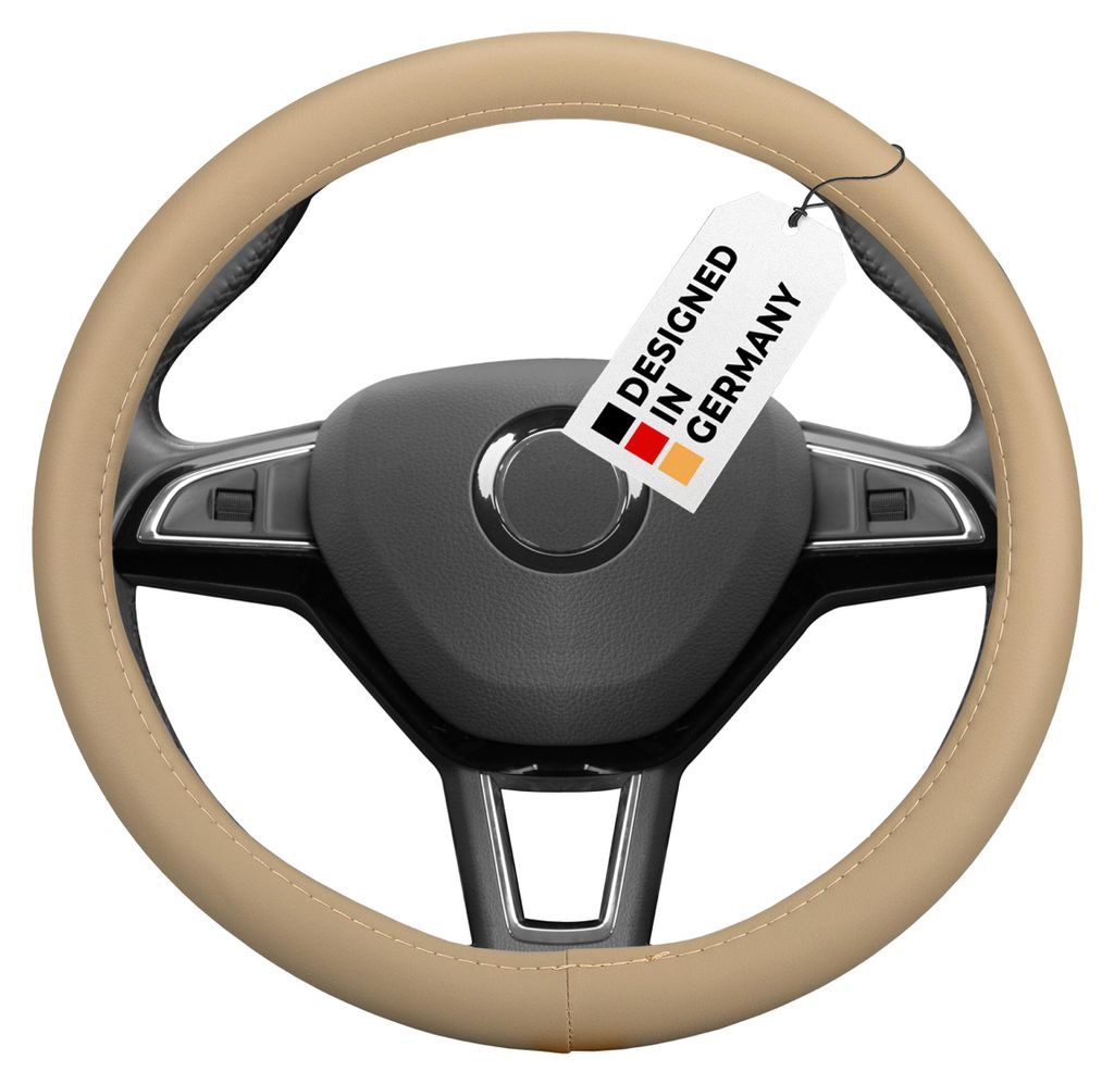 HEYNER® Housse de volant 37-39 cm pour voiture, beige, en Image du produit 
