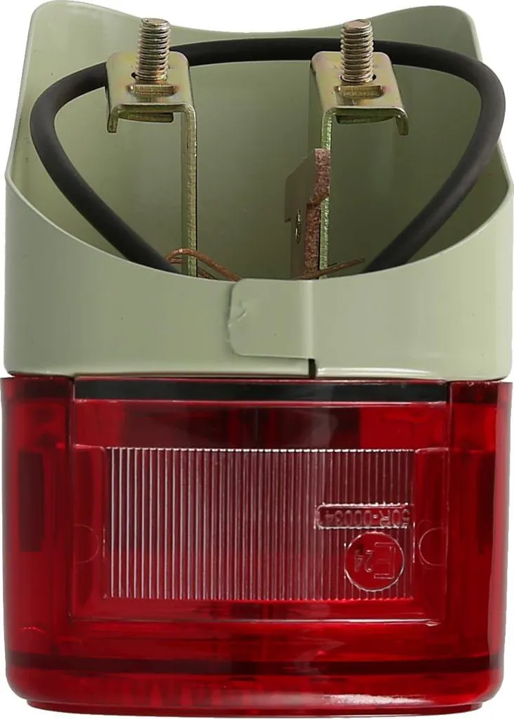 Feu arrière Angular rouge Simson SR4-4 Hawk avec cabochon renforcé 6V - 5
