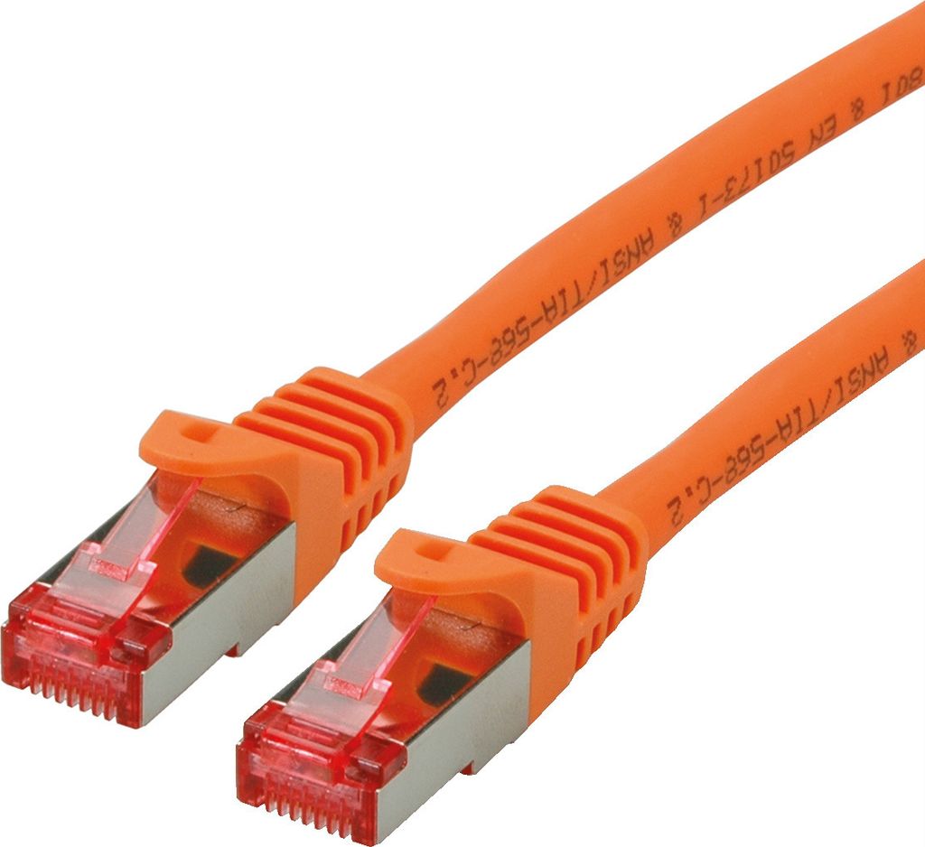 ROLINE Patchkabel Cat.6 S/FTP (PiMF), Component Level, LSOH, orange, 1,5 m
