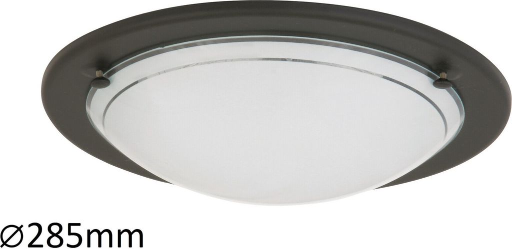 Plafond verre 28.5 cm E27 1x60W noir rond Ufo 5103 Rabalux Image du produit 