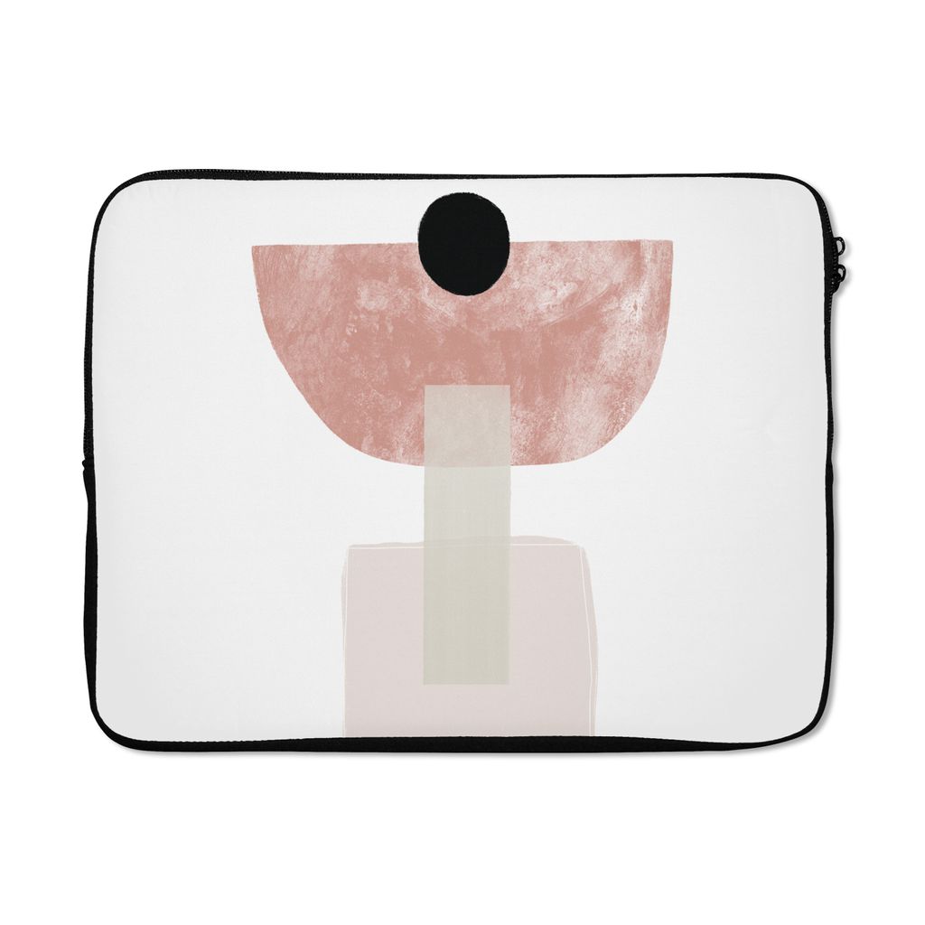 MuchoWow Laptop Hülle 17 Zoll Laptoptasche Pastell - Abstrakt - Design - Zipper - Schutzabdeckung