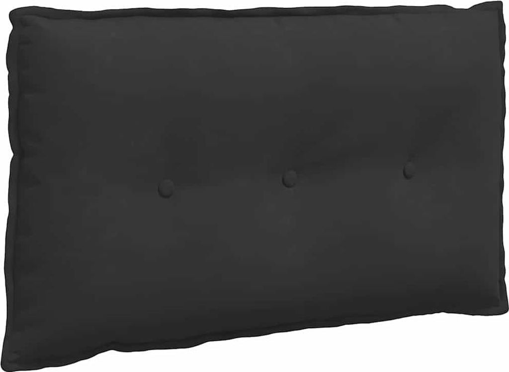 Rücken Kissen Schwarz 80 x 50 cm Mikrofaserstoff