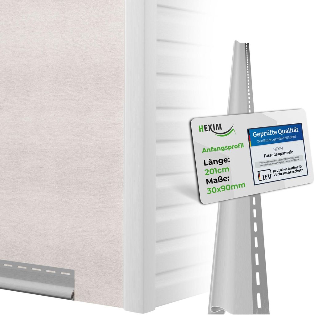HEXIM Siding Fassadenpaneele außen Fassadenverkleidung wetterfest Kunststoffpanelee PVC-U Verkleidung Außenwand Hausverkleidung UV-beständig - (...