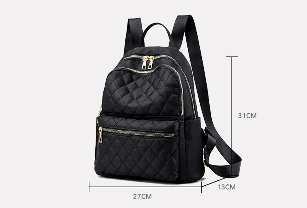Zaino Donna Zaini Scuola Uni Viaggio Lavoro Tempo Libero Con Scomparto Laptop Anti Furto Borsa Tracolla, 27*13*31cm, Signore, Rosso - 4