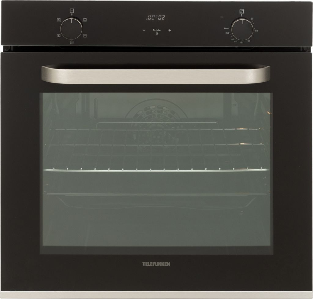 Telefunken Backofen Einbaugerät | Einbaubackofen ohne Kochfeld | Ofen autark mit 73 Liter Volumen | 60 cm | B-OV-75-A-I