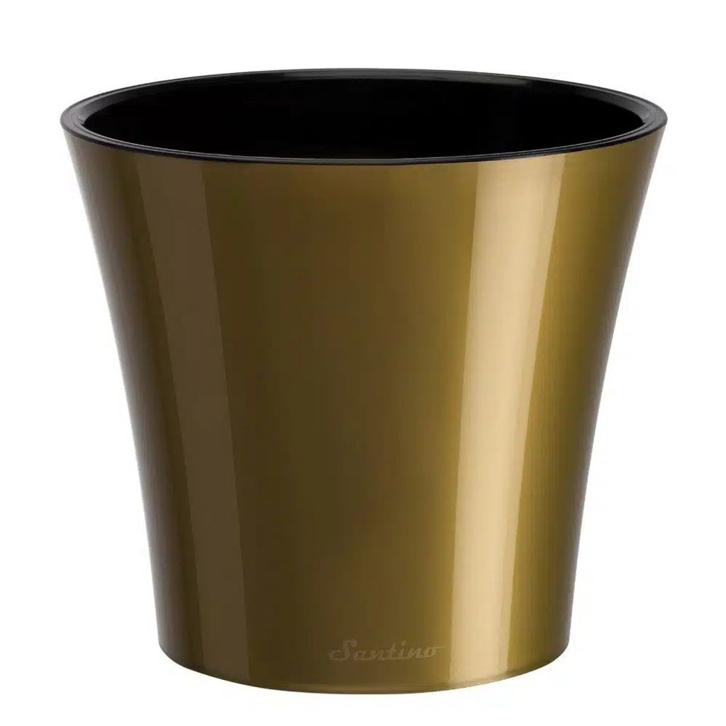 Santino Arte Pflanztöpfe Ø 13.5 cm, H 12.5 cm Gold/Schwarz Produktbild 