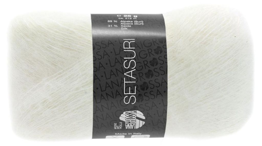 Lana Grossa - Setasuri 0001 weiß Produktbild 