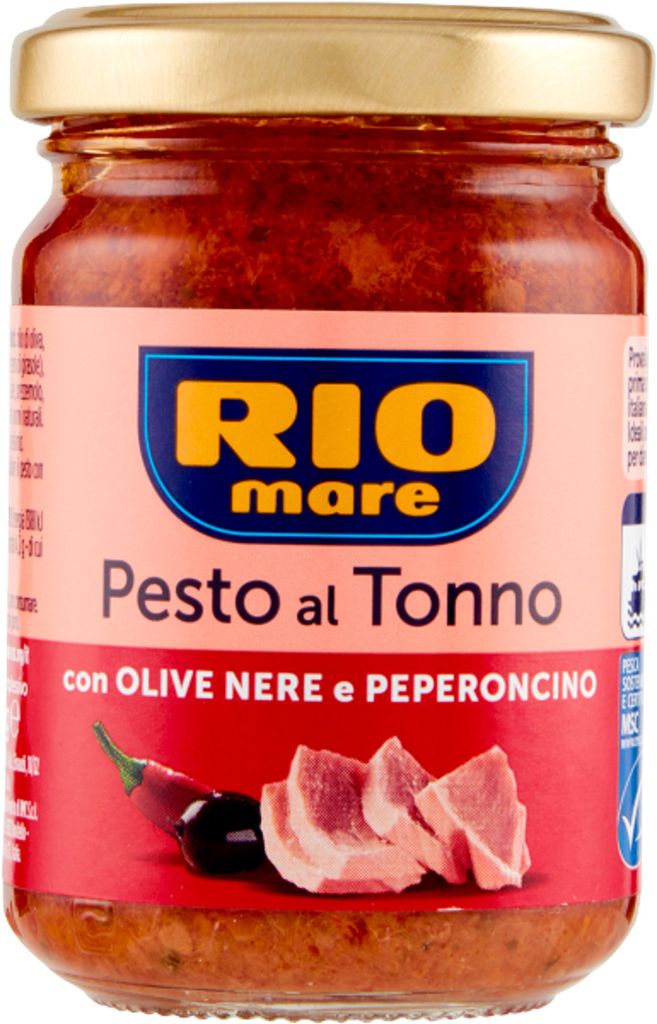 Pesto au thon, aux olives noires et au piment - Rio Mare Image du produit 
