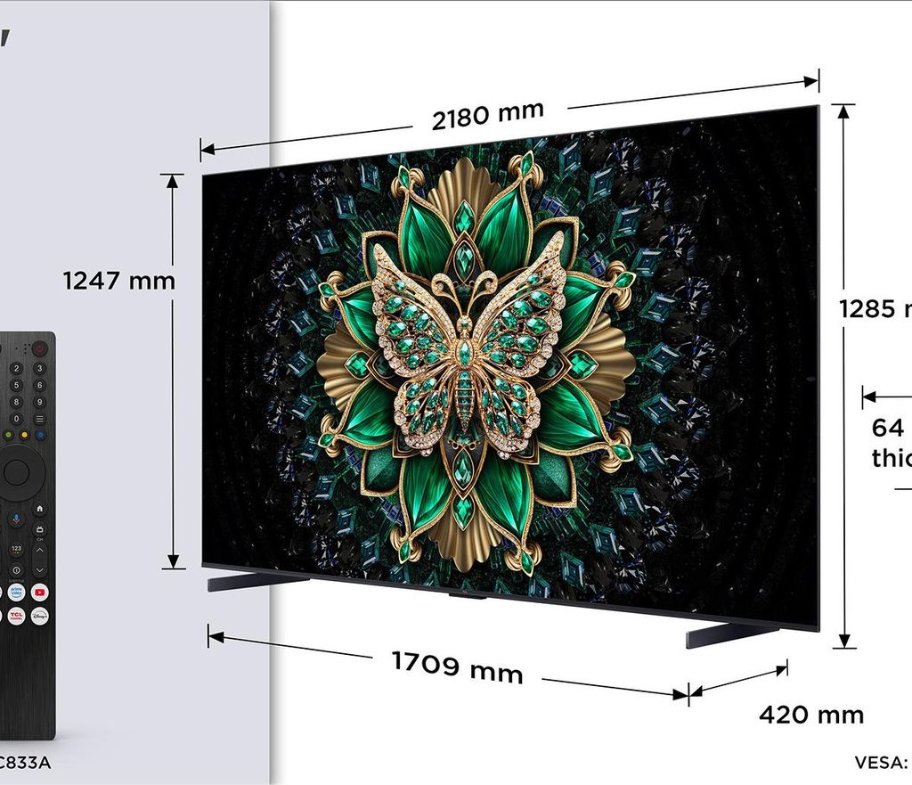 TCL C6K 98C6K, 2,49 m (98"), 3840 x 2160 Pixel, QD-Mini Produktbild 