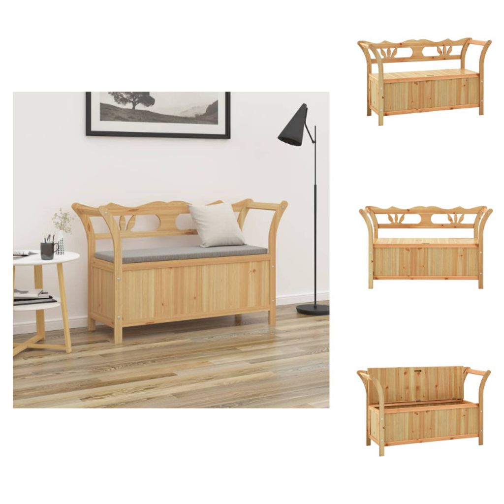 vidaXL Sitzbank 107x45x75,5 cm Massivholz Tanne - Truhen- & Flurbänke