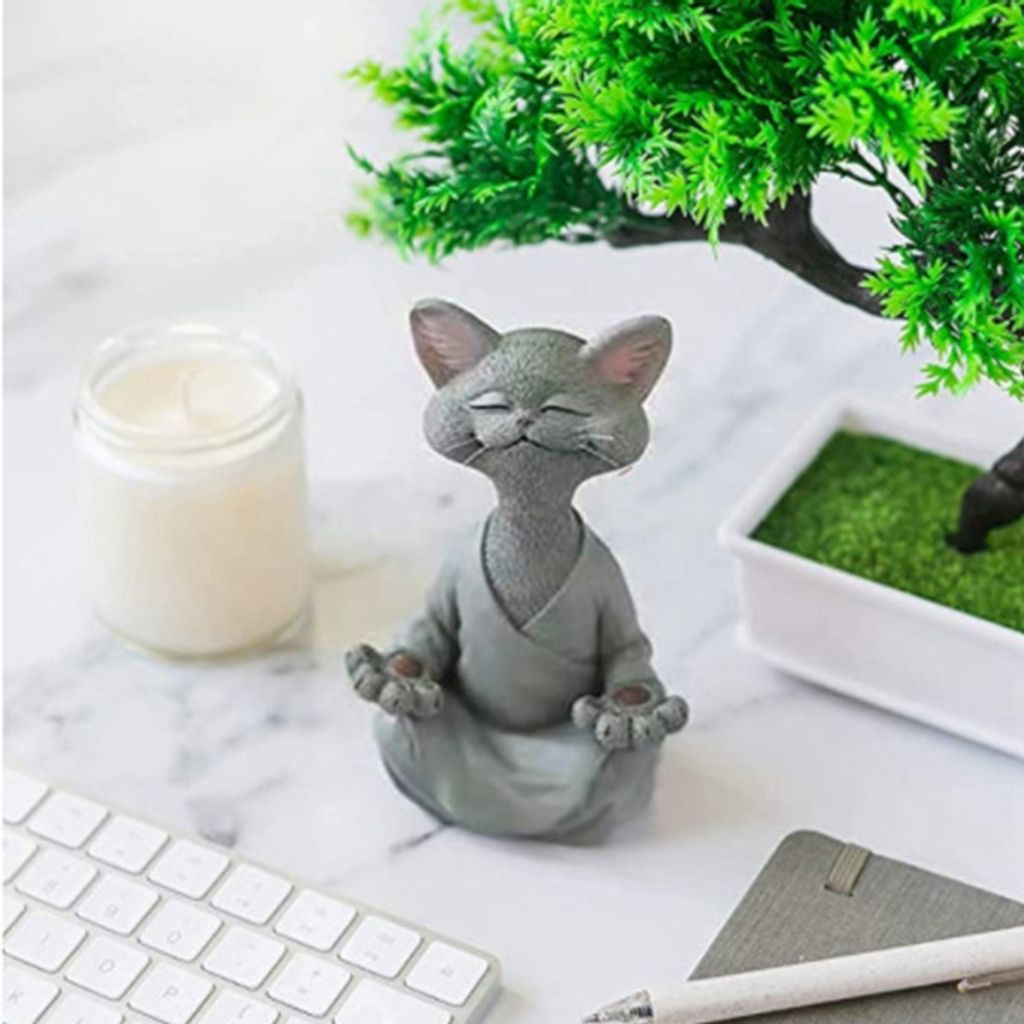 Zen Yoga Meditation Katzen, Statue Katze, Kaufland.de