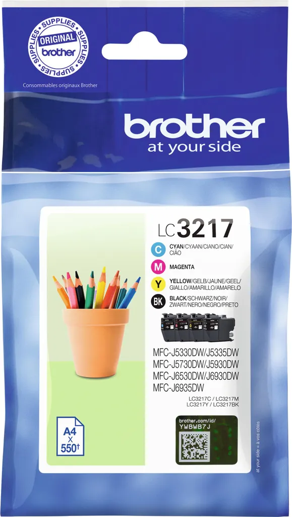 Cartucce Brother LC3217 Originali - Multipack 4 Colori Risparmio