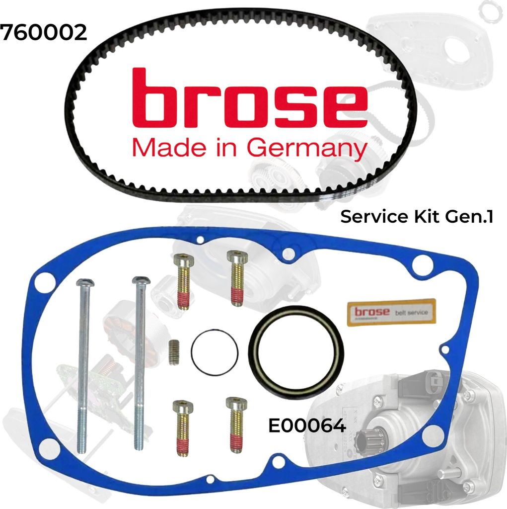 BROSE Fahrrad E-Bike Motor Service Riementausch Kit Gen 1 ALU C/S/T /TF Gehäuse/ E00064