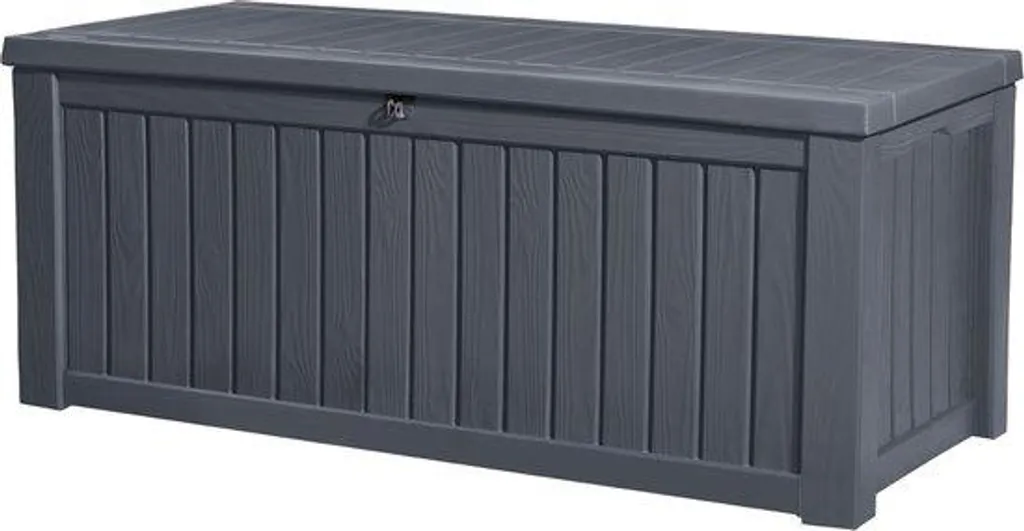 Grande boîte de rangement grise 320L pour coussins de jardin - XL