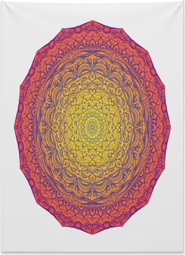 Abakuhaus Mandala Wandteppich, Zen Heilige Alchemy Mystic aus Weiches Mikrofaser Stoff Kein Verblassen Klare Farben Waschbar, 110 x 150 cm, Dunkle ...
