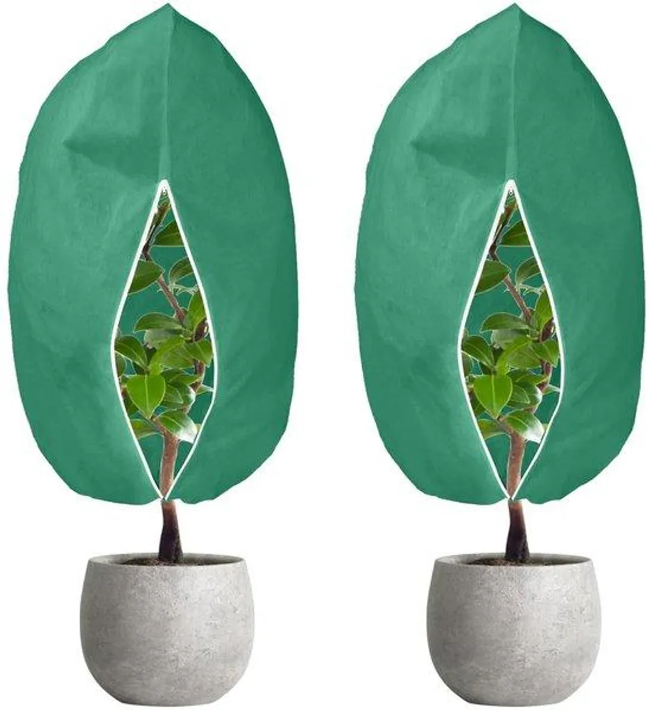 Housse d'hivernage plantes 100x120 cm zippée en voile réutilisable 70g