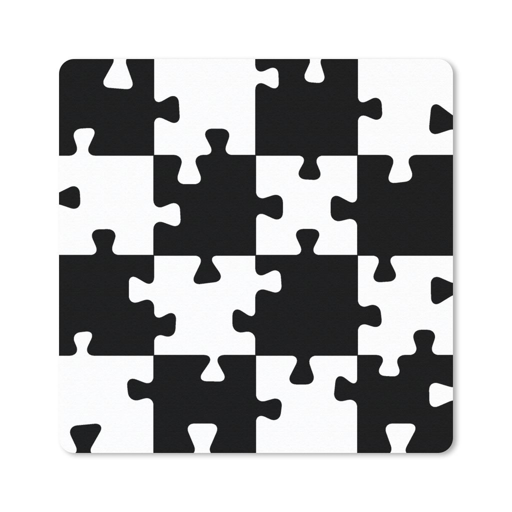 MuchoWow Mauspad Mousepad Puzzle - Schach - Muster 30x30 cm - Mousepads - Maus Mat - Pad - Mausunterlage - Gaming