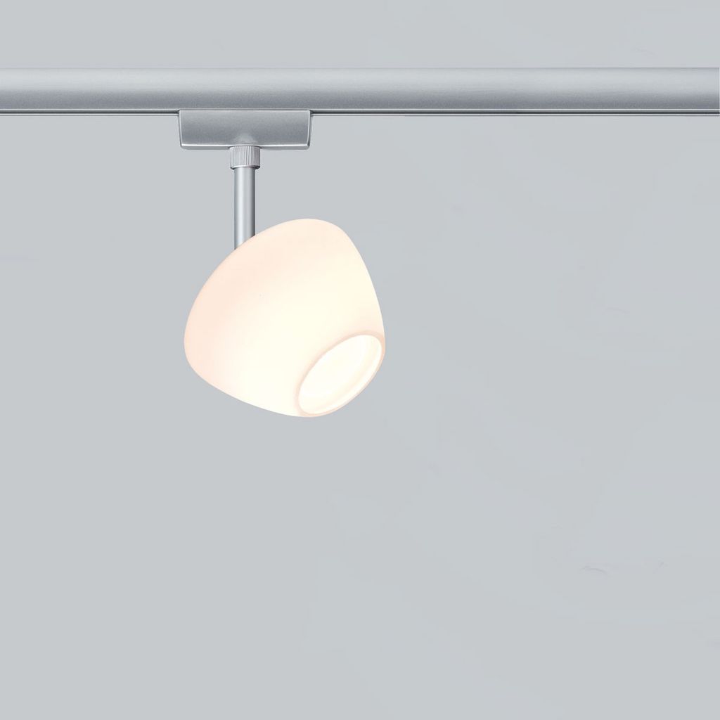 Paulmann URail Schienensystem Light&Easy Spot Zambaioni 1x40W GZ10 Chrom matt/Satin 230V Metall/Glas