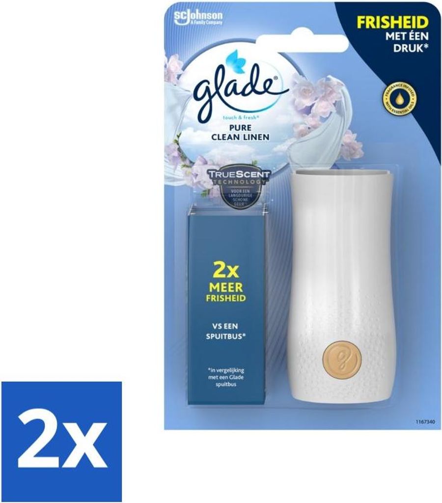 Glade - Holder Touch & Fresh - Reines sauberes Leinen - 10 ml - Vorteilspack - 2 Stücke