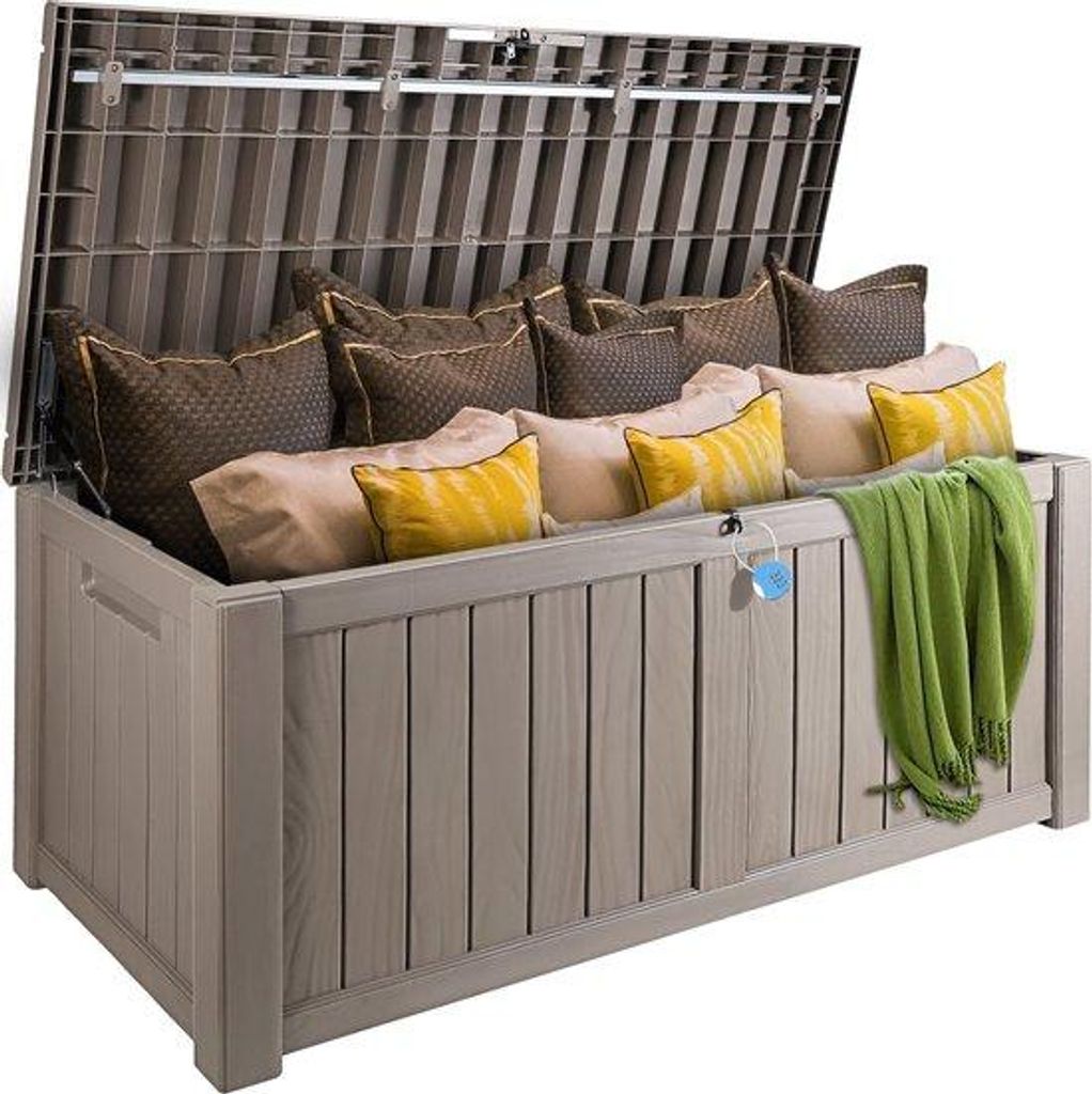 Gartenwandschrank - 454 L - 143x60.5x67.5cm - Grau - Außen - Gartenwandschrank