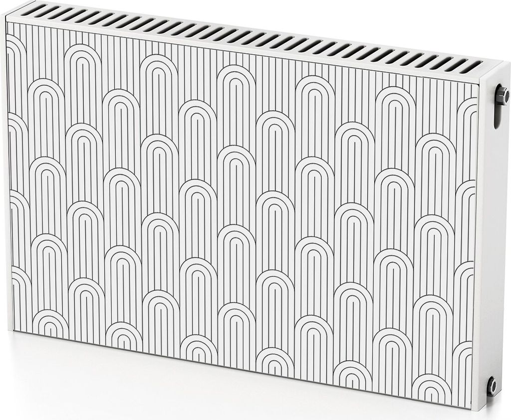 Geometrische Linien – Magnetische Heizkörperabdeckung – 90x60 cm – Magnet Heizkörperabdeckung – 3D Würfel – Heizkörperverkleidung –...