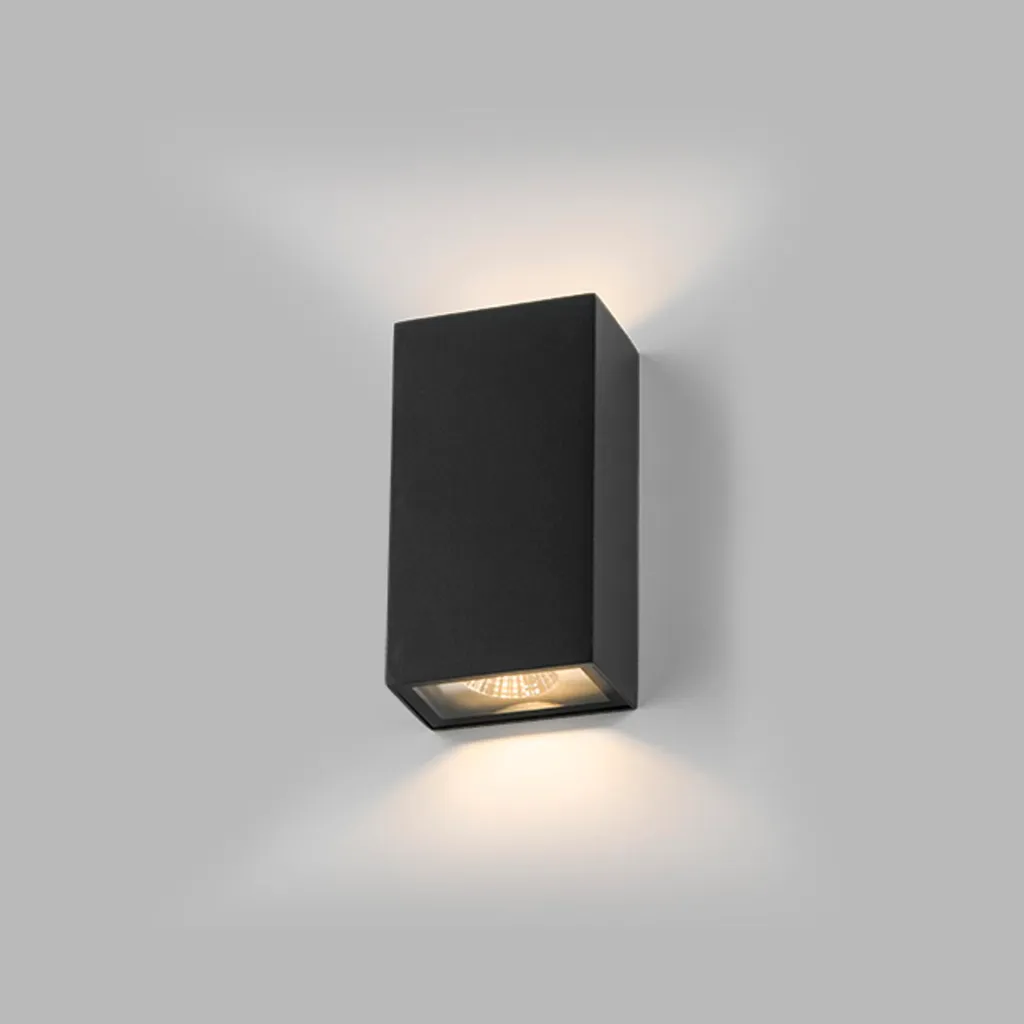 Applique LED 6W 3000K anthracite dimmable BLOCK A pour façade chic