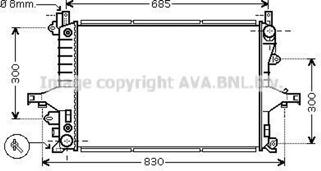Radiateur moteur pour Volvo S60 S80 V70 XC70 - Remplacement OE 31319062