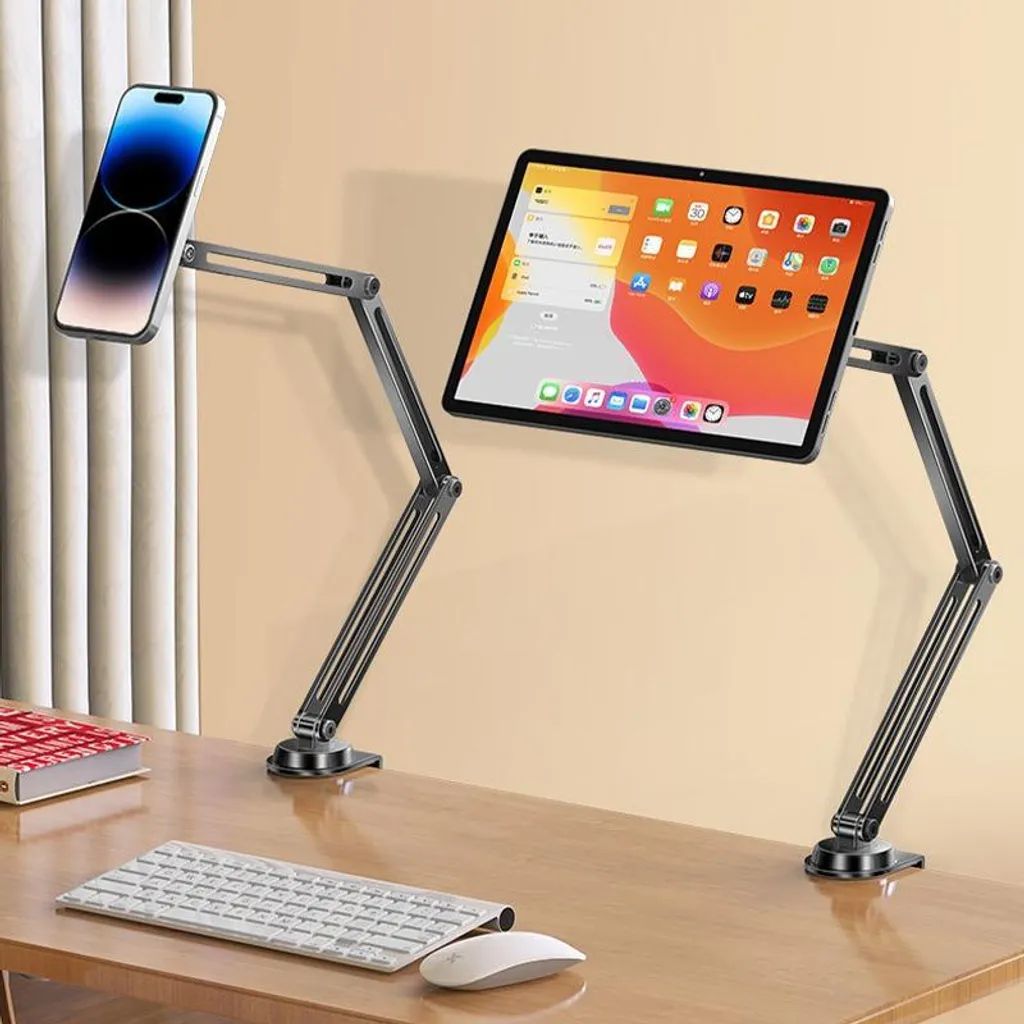 KIWI design Supporto Telefono Regolabile Dock Porta Cellulare Magnetico da Tavolo Girevole a 360° per Smartphone Android, iPhone