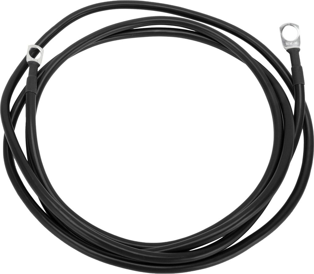 1 Stück Universal Batterie Wechselrichter Kabel 6,5 Fuß 3/8" 5/16" Lug Batteriekabel 8 AWG Gauge Schwarz Verzinntes Kupfer