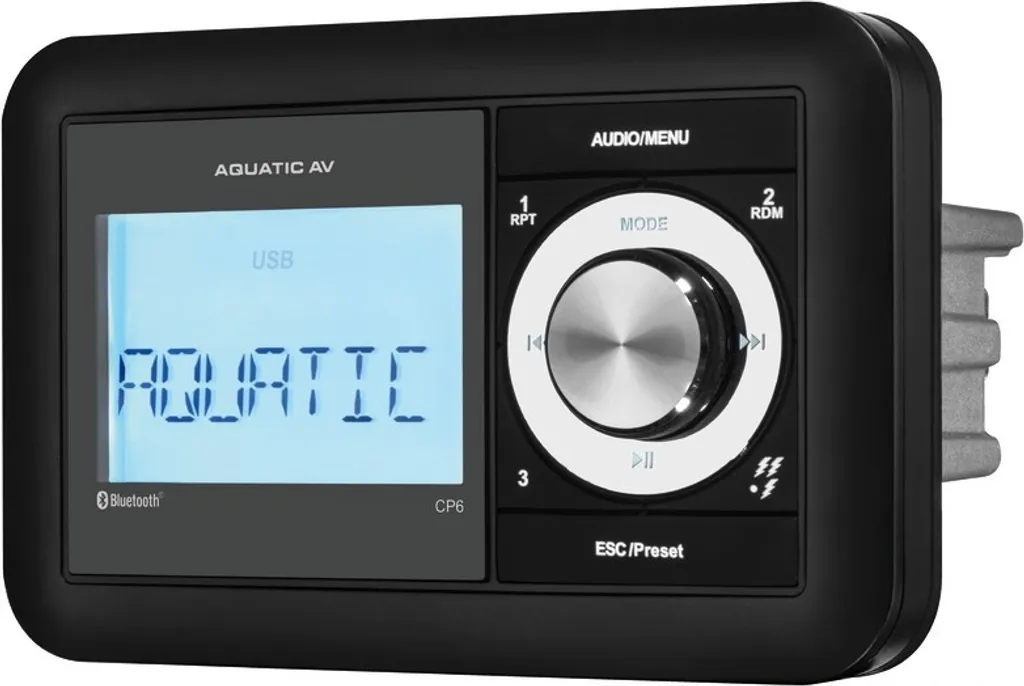 Radio Marine Étanche Aquatic AV CP6 - Système Audio Bluetooth pour Bateau