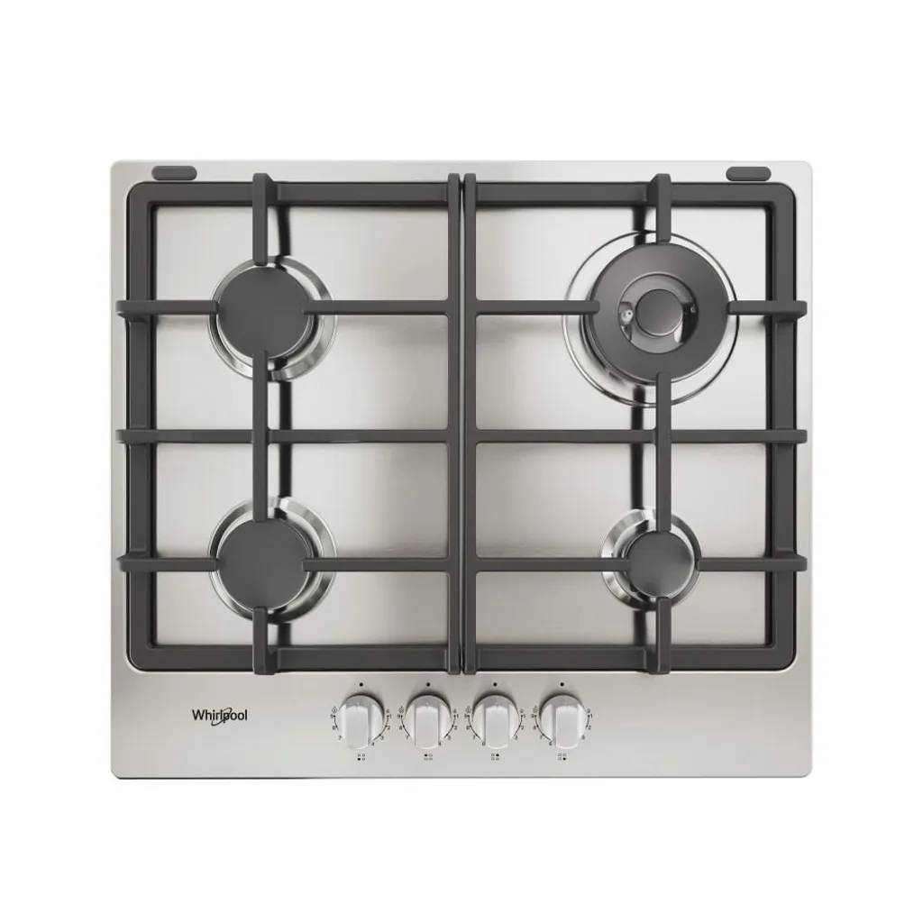 Plaque Gaz Inox Whirlpool TGML 661 IX R : Cuisson Sécurisée et Entretien Facile