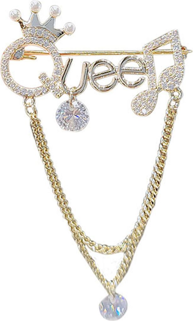 Strass-Broschen mit Buchstaben „Königin“ für Damen, Diamant-Brosche, Perlen-Pullover, Jacke, Schmuck, Hochzeits-Anstecker, Corsage-Accessoires